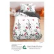 Lenjerie de Pat Single din Finet Super Design Pucioasa, 4 Piese, Cearceaf de Pat cu Elastic 140 x 200 cm, Model S-19