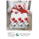 Lenjerie de Pat Single din Finet Super Design Pucioasa, 4 Piese, Cearceaf de Pat cu Elastic 140 x 200 cm, Model S-10