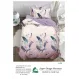 Lenjerie de Pat Single din Finet Super Design Pucioasa, 4 Piese, Cearceaf de Pat cu Elastic 140 x 200 cm, Model S-06