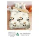 Lenjerie de Pat Single din Finet Super Design Pucioasa, 4 Piese, Cearceaf de Pat cu Elastic 140 x 200 cm, Model S-18