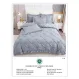 Lenjerie de Pat Dublu din Finet Premium Pucioasa, 4 Piese, cu Pliuri Brodate și Volane, Cearceaf Clasic, Gri Deschis Uni, Model P-8