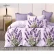 Lenjerie de Pat Dublu din Finet cu Cearceaf Clasic, Model 5D cu Lavandă, 6 Piese
