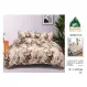 Lenjerie de Pat Dublu din Finet cu Cearceaf cu Elastic, Model Floral Vintage Pucioasa, 4 Piese