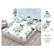 Set Husă de Pat cu Elastic și 2 Fețe de Pernă, Finet, 160x200 cm, Model Floral cu Fluturi (H-161)