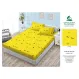 Set Husă de Pat cu Elastic și 2 Fețe de Pernă, Finet, 160x200 cm, Model Gene și Inimi (H-65)
