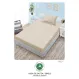 Set Husă de Pat cu Elastic și 1 Față de Pernă, Finet, 140x200 cm, Model Uni Bej (UE-3)