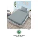 Set Husă de Pat cu Elastic și 1 Față de Pernă, Finet, 140x200 cm, Model Uni Gri (UE-6)