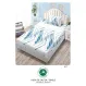 Set Husă de Pat cu Elastic și 1 Față de Pernă, Finet, 140x200 cm, Model Geometric Albastru (U-1)