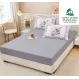 Set Husă de Pat cu Elastic Gri și 2 Fețe de Pernă, Finet, 160x200 cm