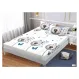 Set Husă de Pat din Finet cu Elastic, 180x200 cm, Model Păpădii și Fluturi, 2 Fețe de Pernă