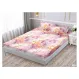 Set Husă de Pat din Finet cu Elastic, 180x200 cm, Model Abstract cu Steluțe, 2 Fețe de Pernă