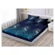 Set Husă de Pat din Finet cu Elastic, 180x200 cm, Model Note Muzicale și Steluțe, 2 Fețe de Pernă