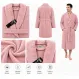 Set Complet Baie: 1 Halat Velur Mărime L/XL și 2 Prosoape, Roz