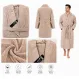 Set Complet Baie: 1 Halat Velur Mărime L/XL și 2 Prosoape, Bej