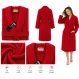 Set Complet Baie: 1 Halat Velur Mărime S/M și 2 Prosoape, Roșu