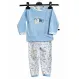 Set 4 Mărimi Pijama Copii Albastru din Bumbac 100% Mărimi 22-24