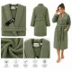 Set Complet Baie: 1 Halat Velur Mărime S/M și 2 Prosoape, Verde
