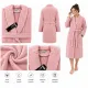 Set Complet Baie: 1 Halat Velur Mărime S/M și 2 Prosoape, Roz