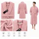 Set Complet Baie: 1 Halat Velur Mărime L/XL și 2 Prosoape, Roz