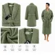 Set Complet Baie: 1 Halat Velur Mărime L/XL și 2 Prosoape, Verde