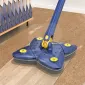Mop de curățare cu tijă telescopică, 134x24 cm, absorbție bună a apei, set cu lavetă de mop