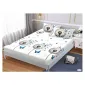 Set Husă de Pat din Finet cu Elastic, 180x200 cm, Model Păpădii și Fluturi, 2 Fețe de Pernă