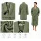 Set Complet Baie: 1 Halat Velur Mărime L/XL și 2 Prosoape, Verde