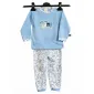 Set 4 Mărimi Pijama Copii Albastru din Bumbac 100% Mărimi 26-32
